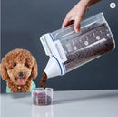 Balde de armazenamento de plástico para comida de cachorro e gato