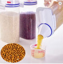 Balde de armazenamento de plástico para comida de cachorro e gato