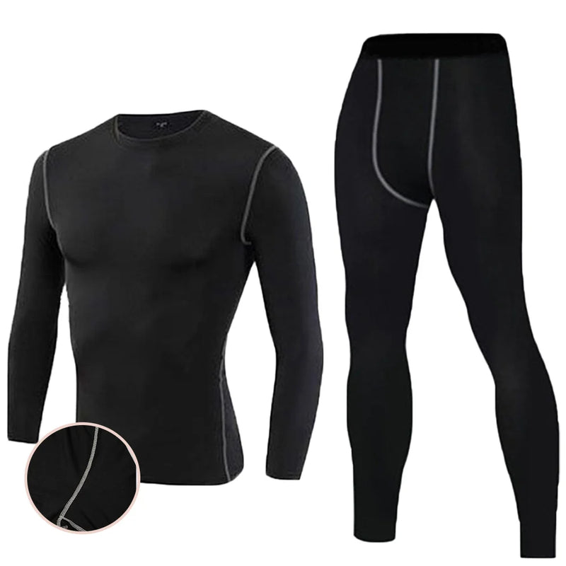 Conjunto de Roupa Térmica e de Compressão Masculina