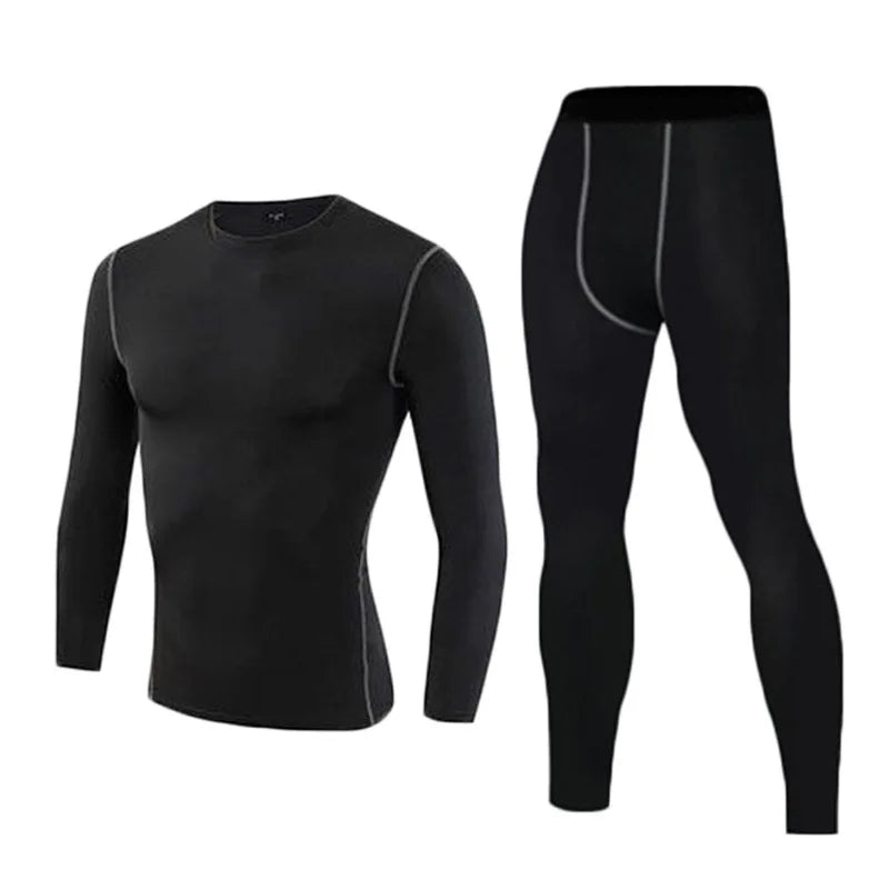 Conjunto de Roupa Térmica e de Compressão Masculina