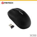 Mouse Sem Fio Fantech Forma Confortável W188 Preto 1200DPI